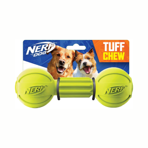 Nerf Dog Rubber Chew Barbell Dog Toy