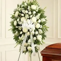 Pure White Sympathy Standing Spray