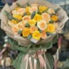 Golden Sunset Rose Bouquet