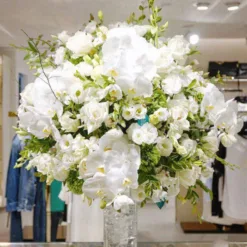 Crisp White Elegance Centerpiece